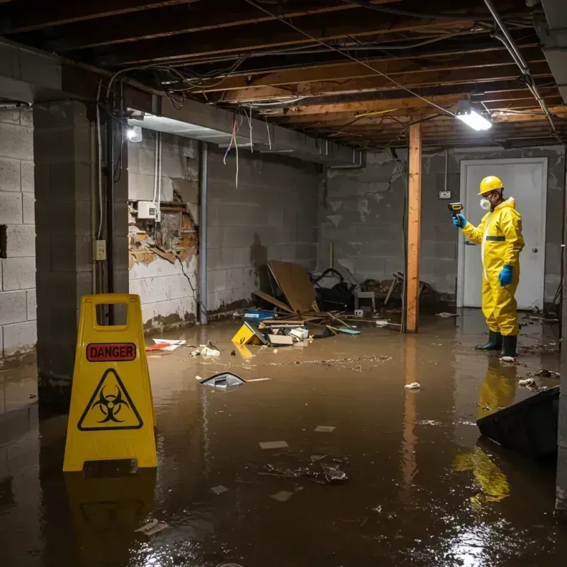 Flooded Basement Electrical Hazard in Gretna, NE Property